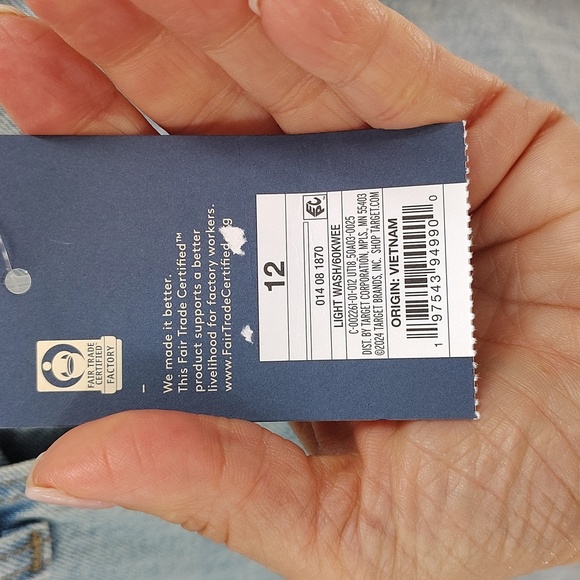 Universal Thread Modest Denim Skirt Size 12 Front Split Stretch NWT - Picture 4 of 7